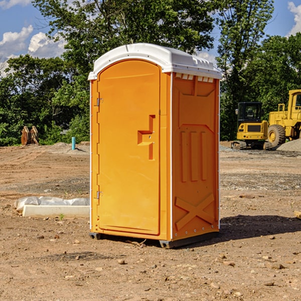 how often are the portable restrooms cleaned and serviced during a rental period in Wilcox County